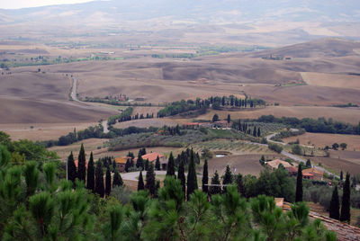 Aerial view of rural landscape