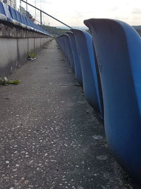 Empty road along bridge