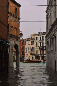 Canal amidst buildings in city