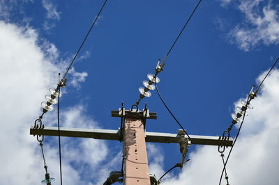 A power transmission line on a power pole