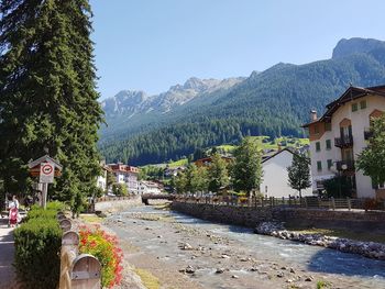 Scenic view of mountains against clear sky