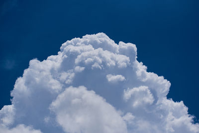 Low angle view of clouds in blue sky