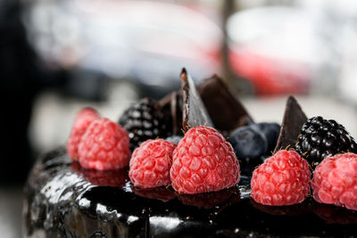 Close-up of cupcakes on table