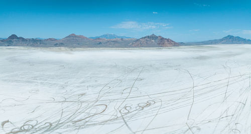 Aerial view of the special bonneville state park at utah