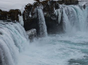 Scenic view of waterfall