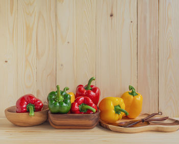 Fruits and vegetables on table