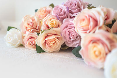 Close-up of rose bouquet