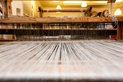 Close-up of illuminated industry