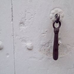Close-up of metal door