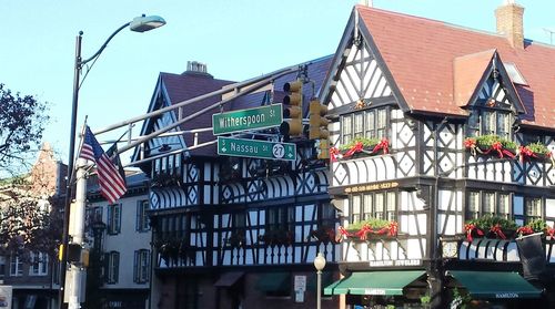 Low angle view of buildings in city