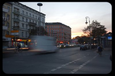 City street with buildings in background