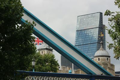 Low angle view of bridge against sky