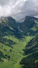 High angle view of landscape against sky