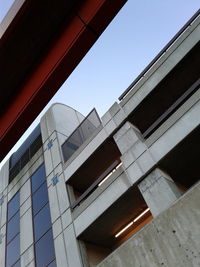 Low angle view of building against clear sky