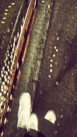 High angle view of road