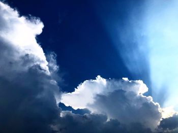 Low angle view of clouds in sky