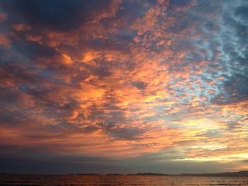 Scenic view of cloudy sky during sunset