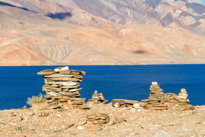 View of rock formations on landscape