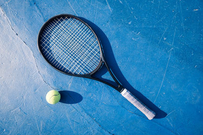 High angle view of ball on table