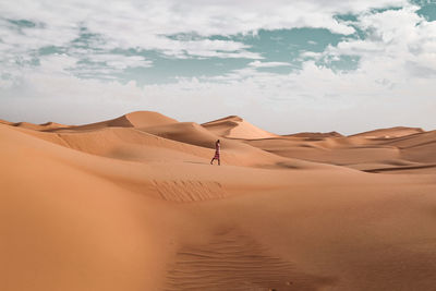 Scenic view of desert against sky