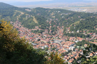 High angle view of townscape