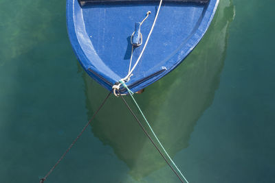 Scenic view of boat in water