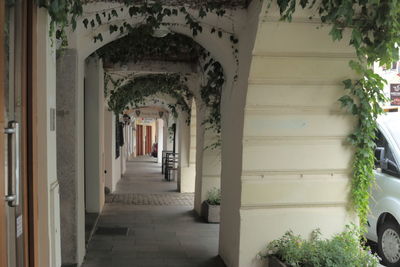 Empty corridor of building