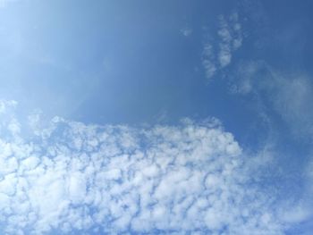 Low angle view of clouds in sky