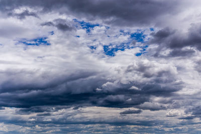 Low angle view of clouds in sky