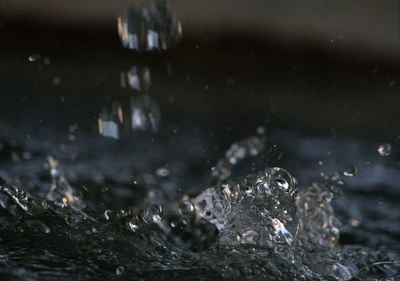 Close-up of water splashing in sea