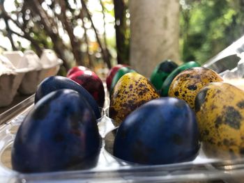 Close-up of fruits on table