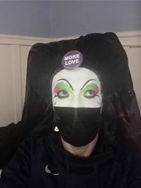 Portrait of a woman wearing mask