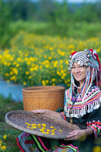 Portrait of a smiling young woman