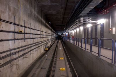 Illuminated railroad tracks