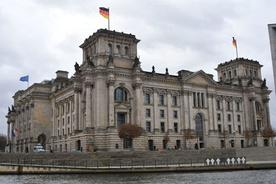 View of historical building against cloudy sky