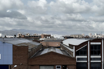 Industrial cityscape in barcelona