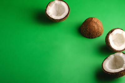 High angle view of balls on table