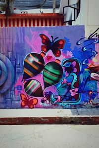 Close-up of multi colored wall