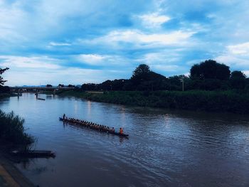 Scenic view of river against sky