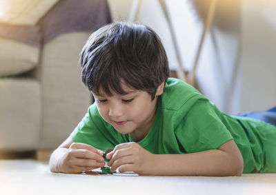 Boy looking at camera