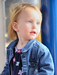 Portrait of cute girl at home