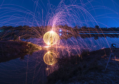 Light painting at night