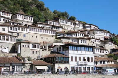 Buildings in town in albania