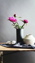 Close-up of orchids in vase