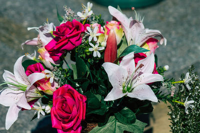 Close-up of rose bouquet