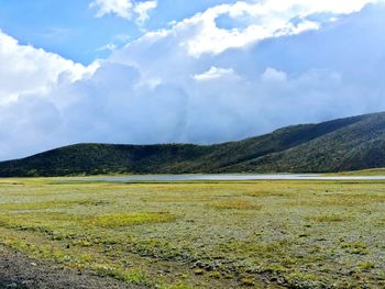 Scenic view of landscape against sky