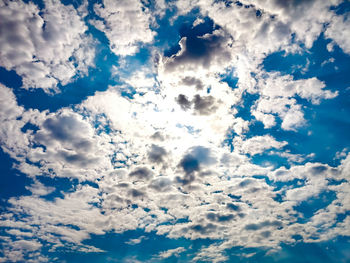 Low angle view of clouds in sky