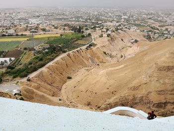 View from mount of temptation onto the valley of jericho