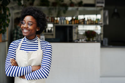 Portrait of smiling young woman