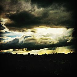 Scenic view of cloudy sky during sunset